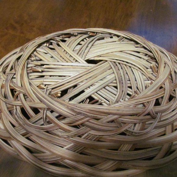 Vintage Set of 2 Woven Wicker Rattan Reed Baskets Oblong Nestable NEW - Picture 11 of 12